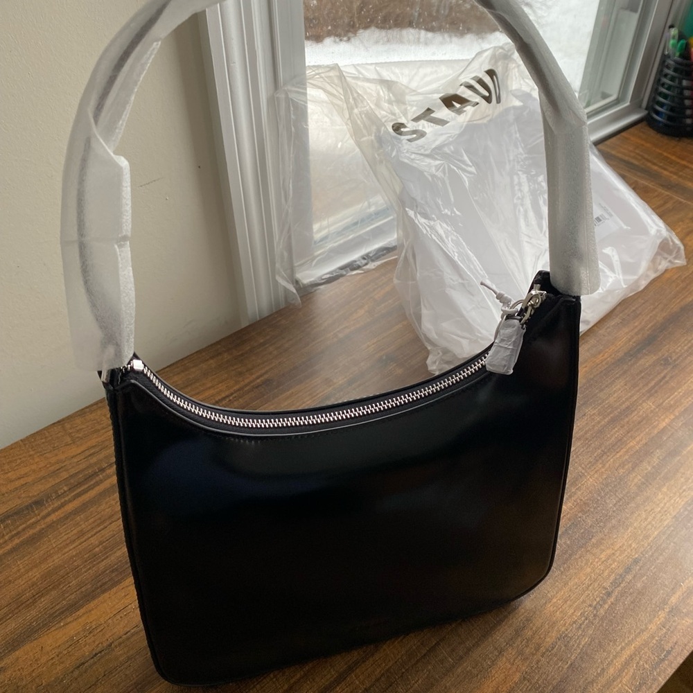 Staud Alec Zip Leather Shoulder Bag - Picture 6 of 10